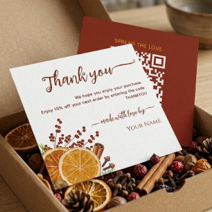 Stovetop Christmas Simmering Potpourri Thank you Square Business Card