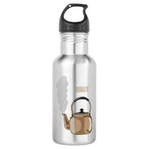 Stovetop or hob kettle cartoon illustration 532 ml water bottle