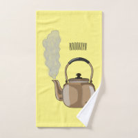 Stovetop or hob kettle cartoon illustration 