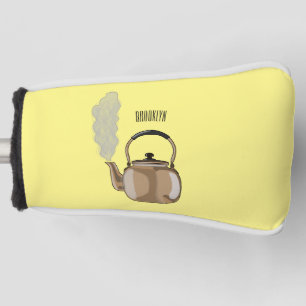 Stovetop or hob kettle cartoon illustration  golf head cover