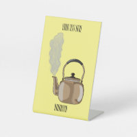 Stovetop or hob kettle cartoon illustration 