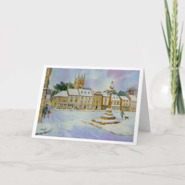 Stow on the Wold in Snow Card (Front)
