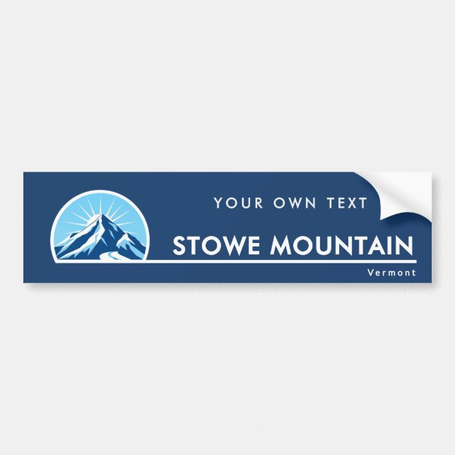 Stowe Mountain Vermont mountain Bumper Sticker (Front)