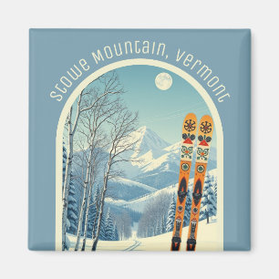 Stowe Mountain Vermont ski vacation Magnet