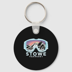 Stowe Ski Design Stowe, Vt Skiing Snow Gift  Key Ring