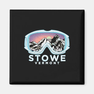 Stowe Ski Design Stowe, Vt Skiing Snow Gift Magnet