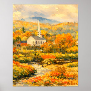 Stowe Vermont Autumn Poster