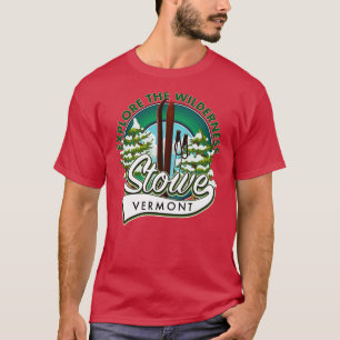 Stowe Vermont explore the Wilderness ski T-Shirt
