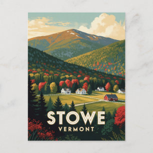 Stowe Vermont Green Mountain Landscape Postcard