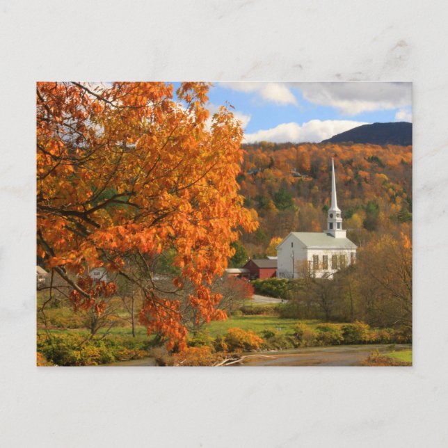 Stowe Vermont in Autumn Postcard (Front)