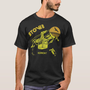 Stowe Vermont  Retro Skiing  T-Shirt