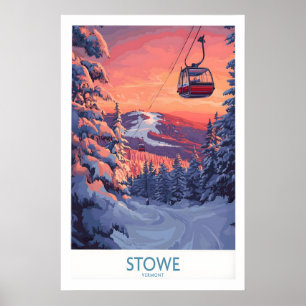 Stowe Vermont Ski Poster 1