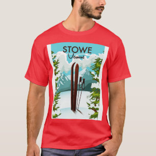 Stowe Vermont Ski print art T-Shirt