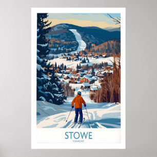 Stowe Vermont Ski Village Art 1 Poster
