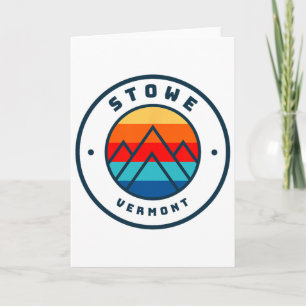Stowe Vermont Skiing Snowboarding Ski Family Trip Card