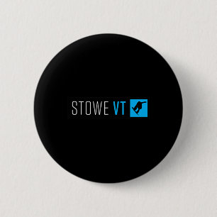 Stowe Vermont Snowboard Box Type 6 Cm Round Badge