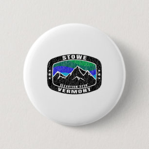 Stowe Vermont T Shirt Distressed Skiing Tee Ski Sn 6 Cm Round Badge