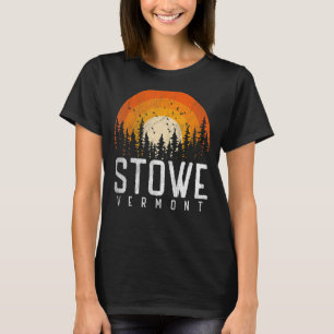 Stowe Vermont V Vintage 70s 80s 90s Retro City T-Shirt