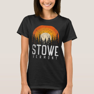 Stowe Vermont V Vintage 70s 80s 90s Retro City T-Shirt