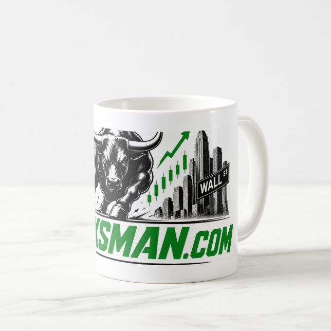 Stoxsman.com Investments Coffee Mug (Front Right)