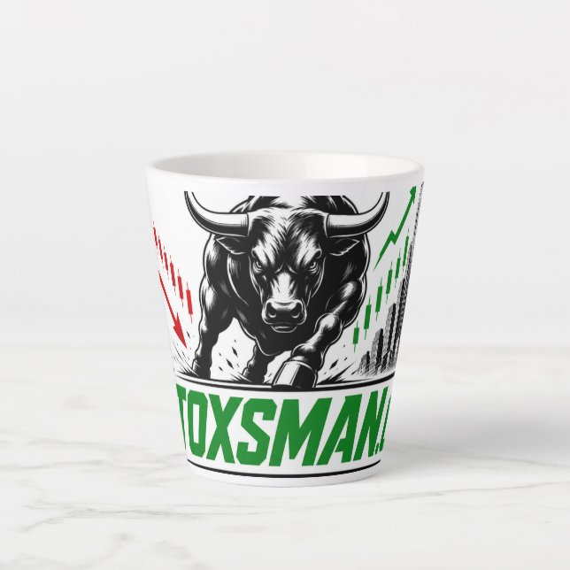 Stoxsman.com Investments Latte Mug (Front)