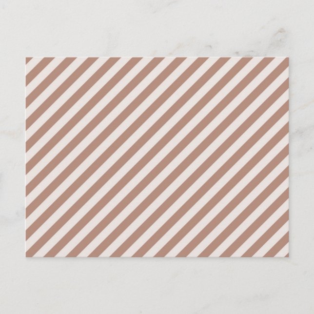 [STR-BRO-1] Brown and white striped Postcard (Front)