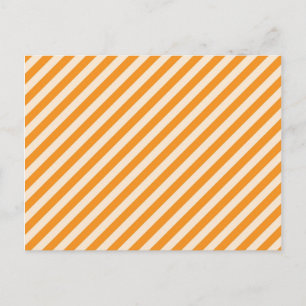 [STR-OR-1] Orange and white candy cane striped Postcard