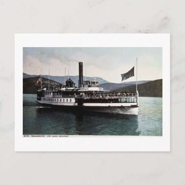 Str. Sagamore on Lake George, New York Postcard (Front)