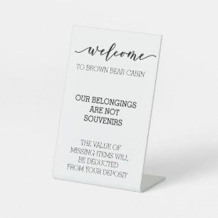 STR Short term Rental Vacation   Pedestal Sign