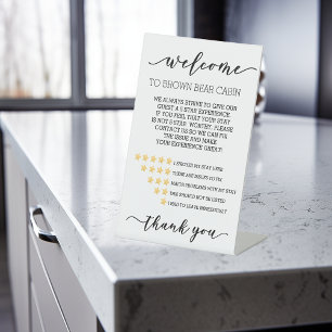 STR Short term Rental Vacation Rating System Stars Pedestal Sign