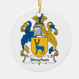 Strachan Family Crest Ceramic Tree Decoration