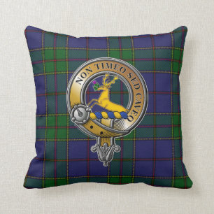 Strachan Tartan & Badge Cushion