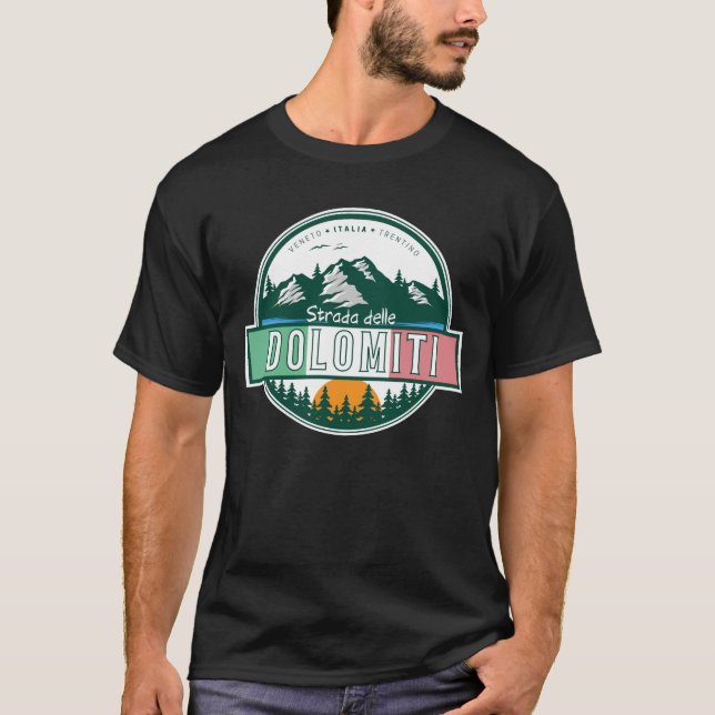 Strada statale 48 delle Dolomiti italian apls T-Shirt (Front)