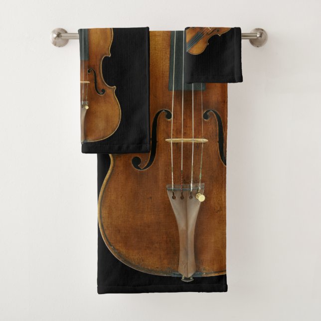 Stradivarius Violin Quintet Bath Towel Set (Insitu)