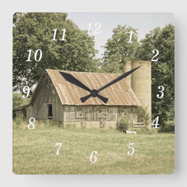 Strafford MO Barn Antique Wall Clock (Front)