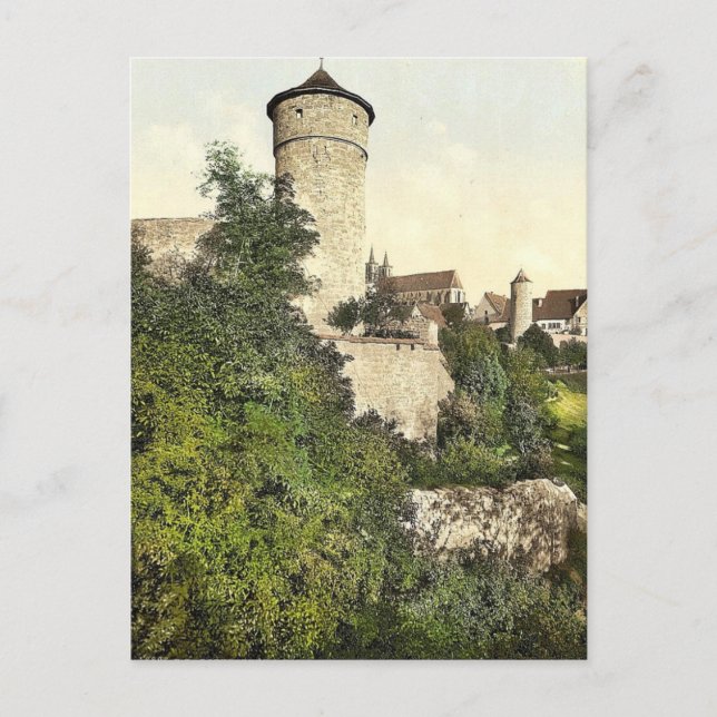 Straft Tower, Rothenburg (i.e. ob der Tauber), Bav Postcard (Front)