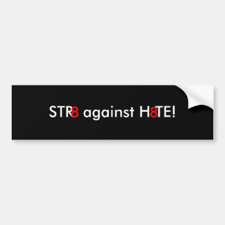 Straight against Hate! Bumper Sticker