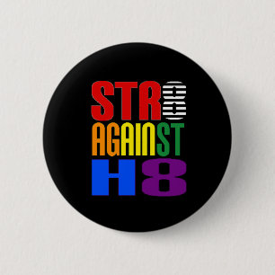 Straight Against Hate LGBT Ally Round 6 Cm Round Badge