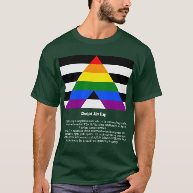 Straight Ally Flag #tee #LGBTQ+ T-Shirt (Front)
