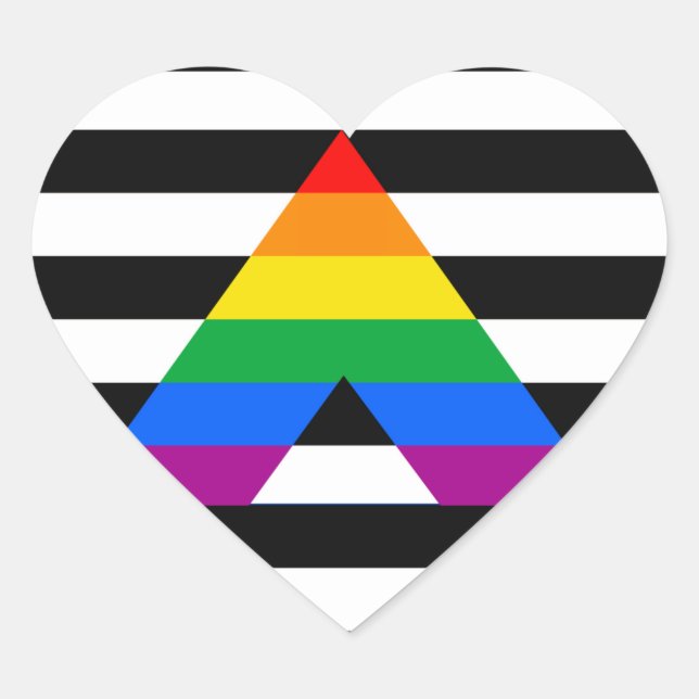 STRAIGHT ALLY PRIDE 2014 PRIDE HEART STICKER (Front)