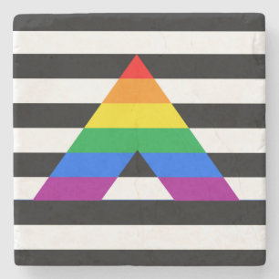 STRAIGHT ALLY PRIDE 2014 PRIDE.png Stone Coaster