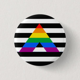 Straight Ally Pride 3 Cm Round Badge