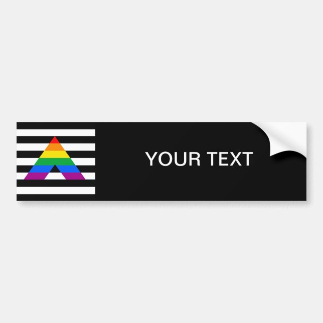 STRAIGHT ALLY PRIDE BUMPER STICKER (Front)