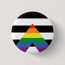Straight Ally Pride Flag Button