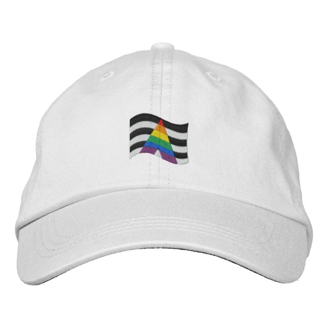 Straight Ally Pride Flag Embroidered Hat (Front)