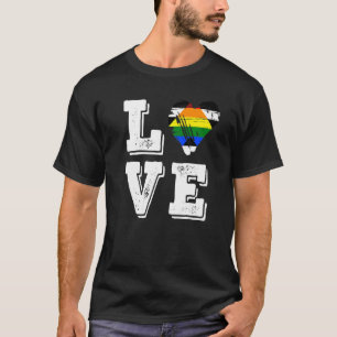 Straight Ally Pride Flag Love Straight Ally Flag T-Shirt