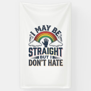 Straight Ally Pride Rainbow Vintage Vector Design_ Banner