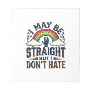 Straight Ally Pride Rainbow Vintage Vector Design_ Notepad