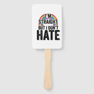 Straight Ally Rainbow Vintage Typography Shirt_1 Hand Fan