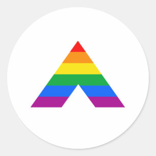 Straight Ally Symbol Classic Round Sticker